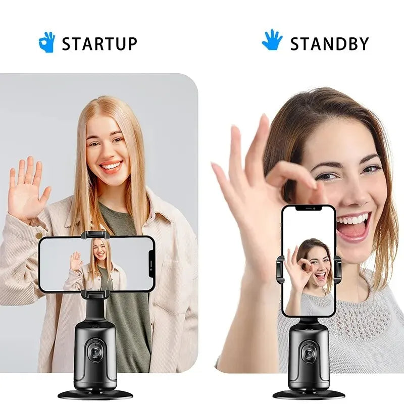 360 AI Auto Face Tracking Gimbal Phone Holder with Tripod